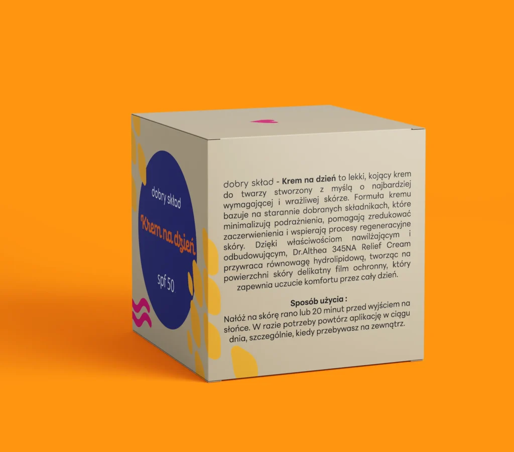 projekt opakowania kremu 